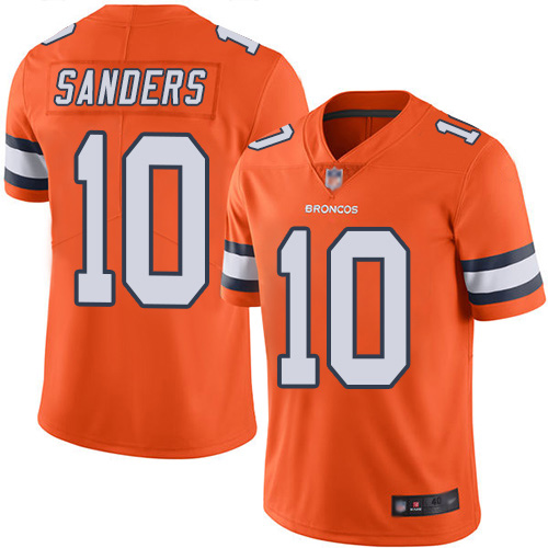 Men Denver Broncos #10 Emmanuel Sanders Limited Orange Rush Vapor Untouchable Football NFL Jersey